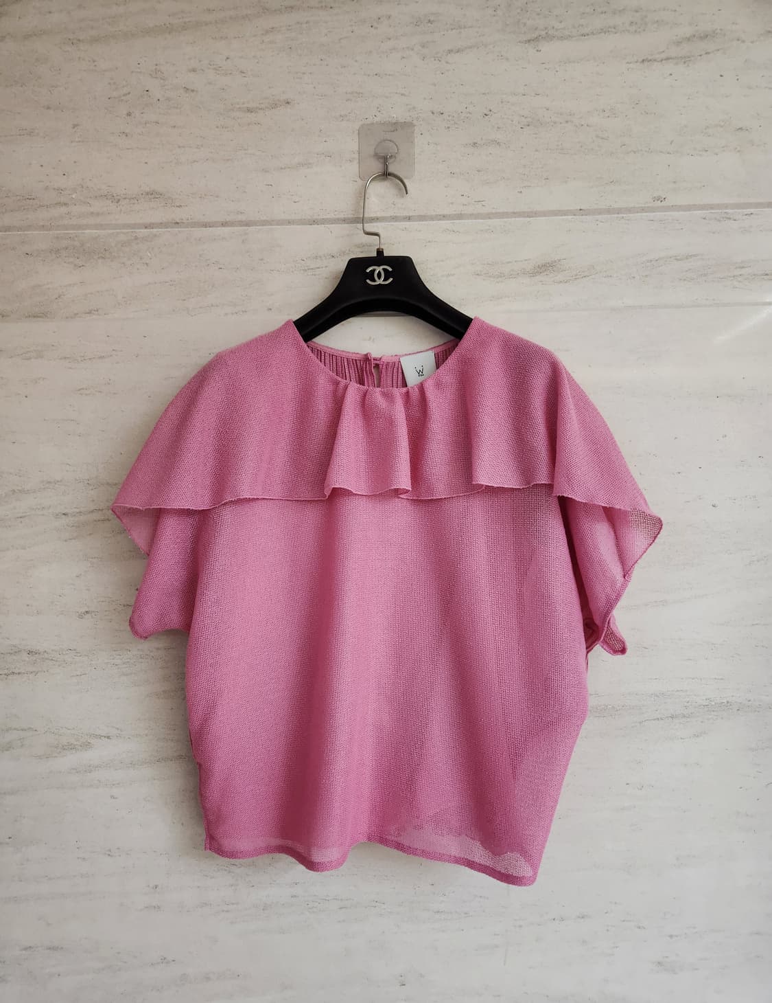 오즈세컨 백플리츠 러플패널 니트셋업 66사이즈 상품이미지4