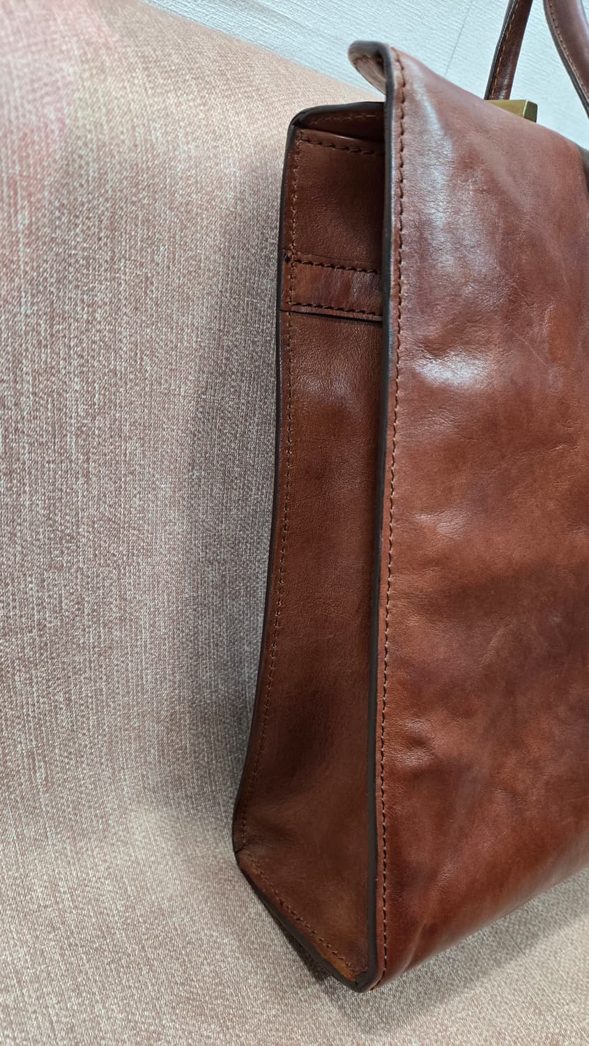 K.Y.MARK 브라운 가죽 토트백 이탈리아레더 상품이미지4