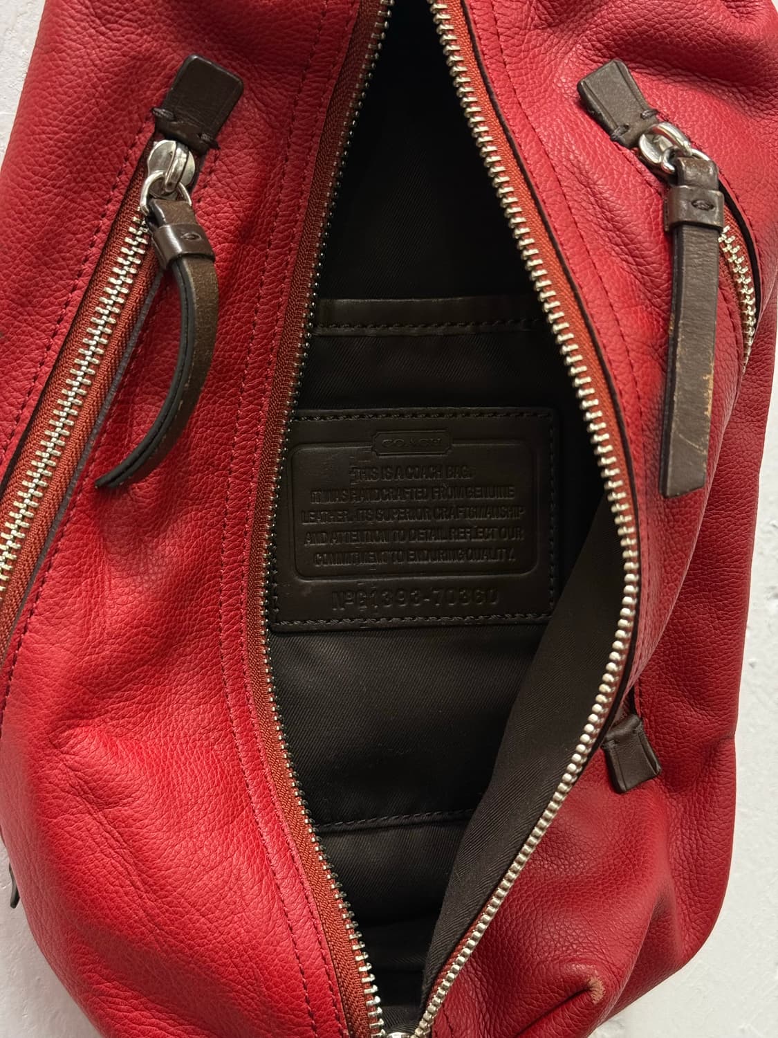 COACH Red Leather Sling Body Bag 상품이미지6