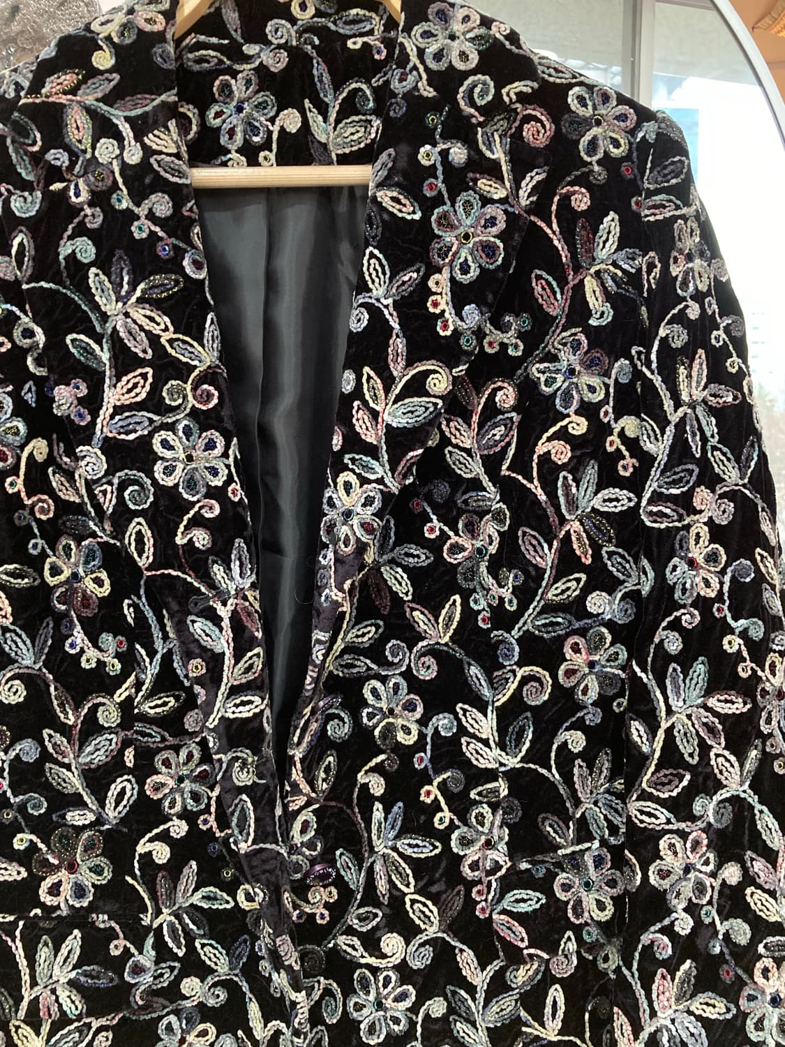 빈티지 플라워패턴 벨벳 자켓 상품이미지3