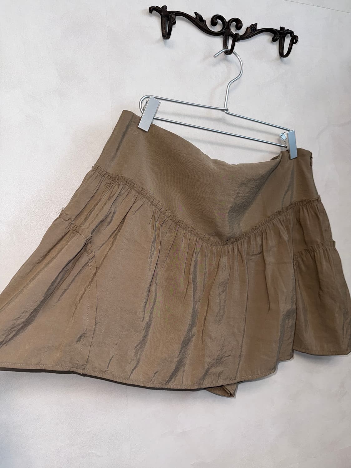 Mocha brown shirring balloon skirt 상품이미지2