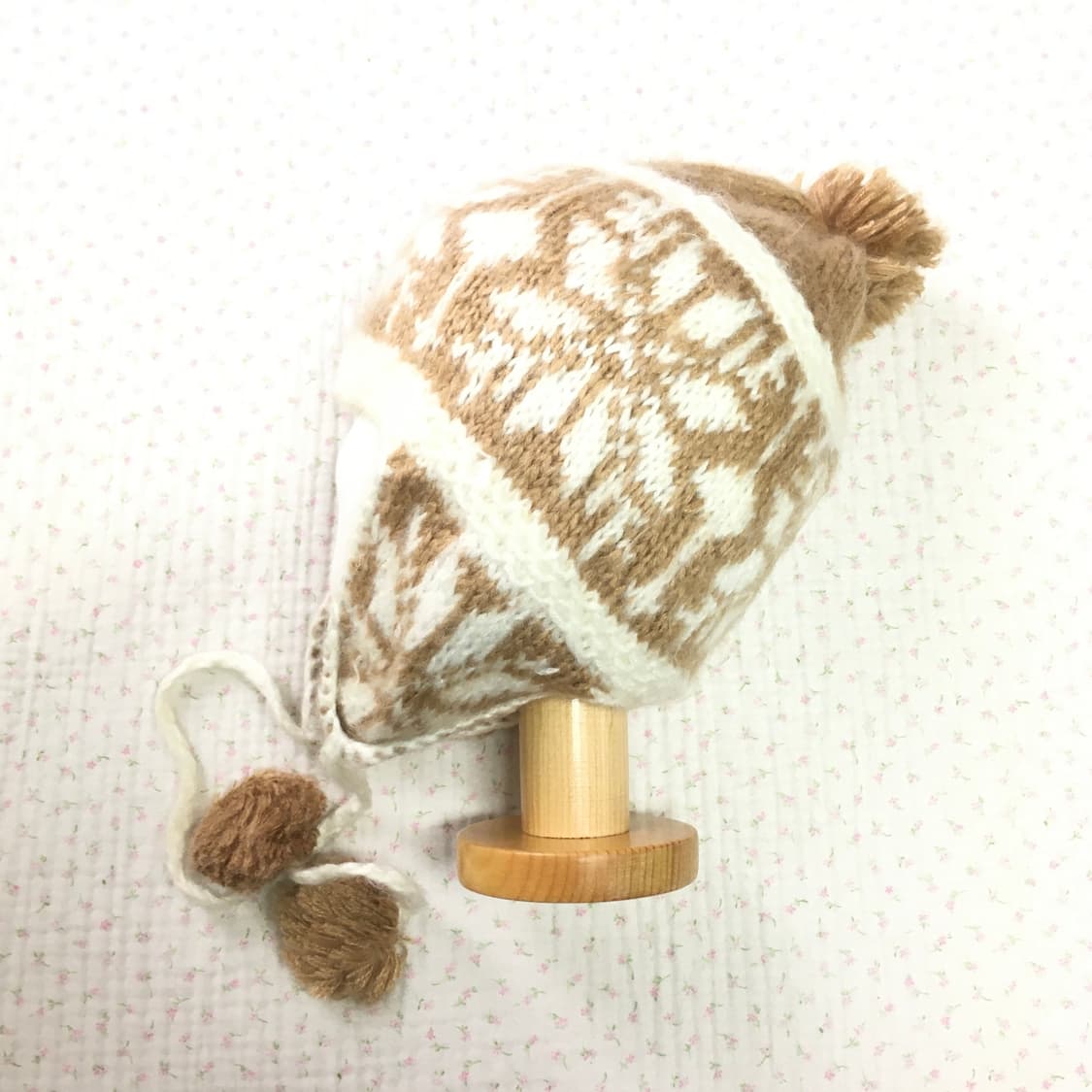 JPN/ 눈꽃비니 이어플랩비니 폼폼이비니 모리룩비니 브라운눈꽃비니 상품이미지2