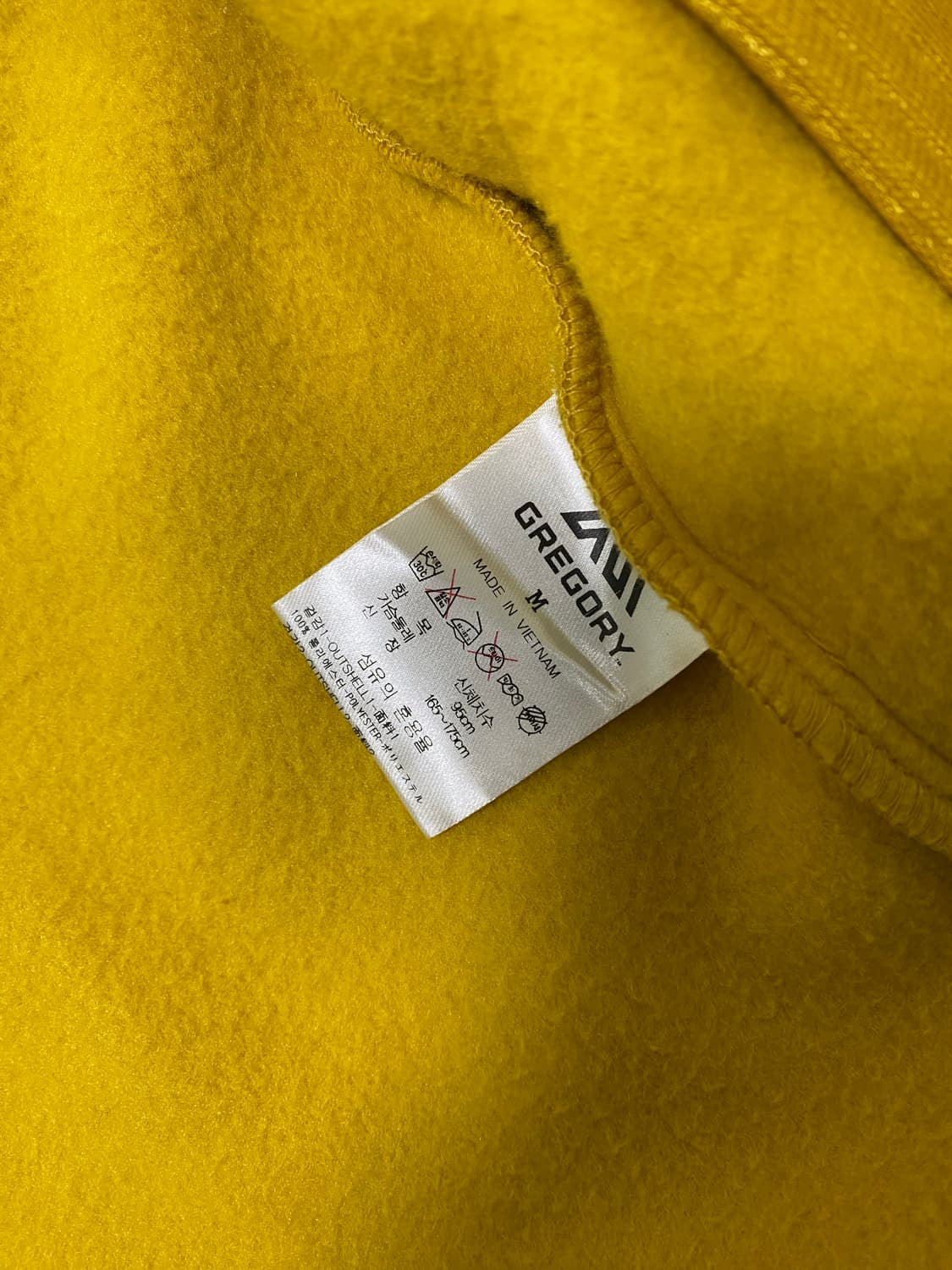 그레고리 GREGORY 플리스 자켓 옐로우 M 상품이미지5