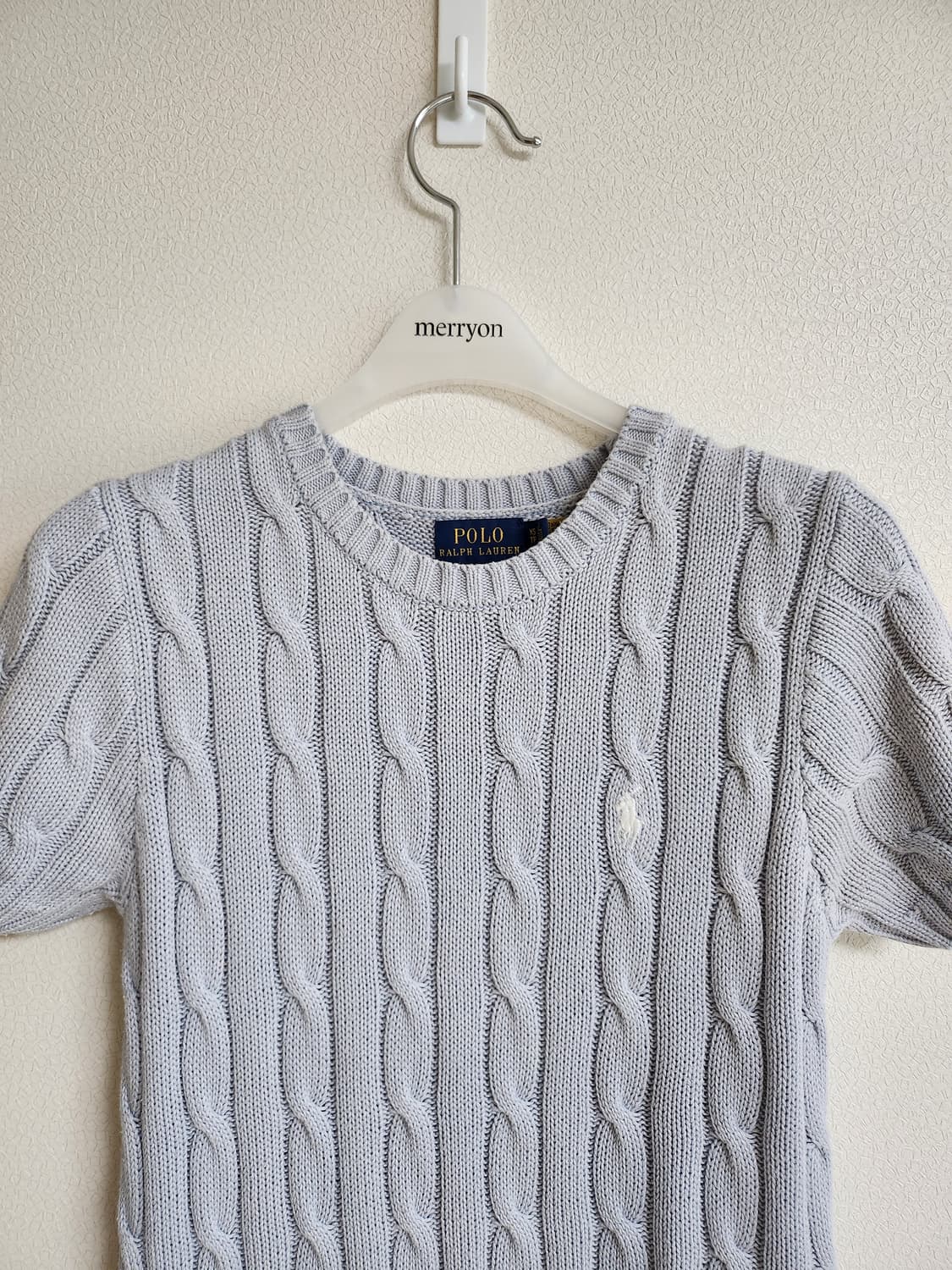 폴로랄프로렌 케이블반팔니트 (XS 상품이미지2