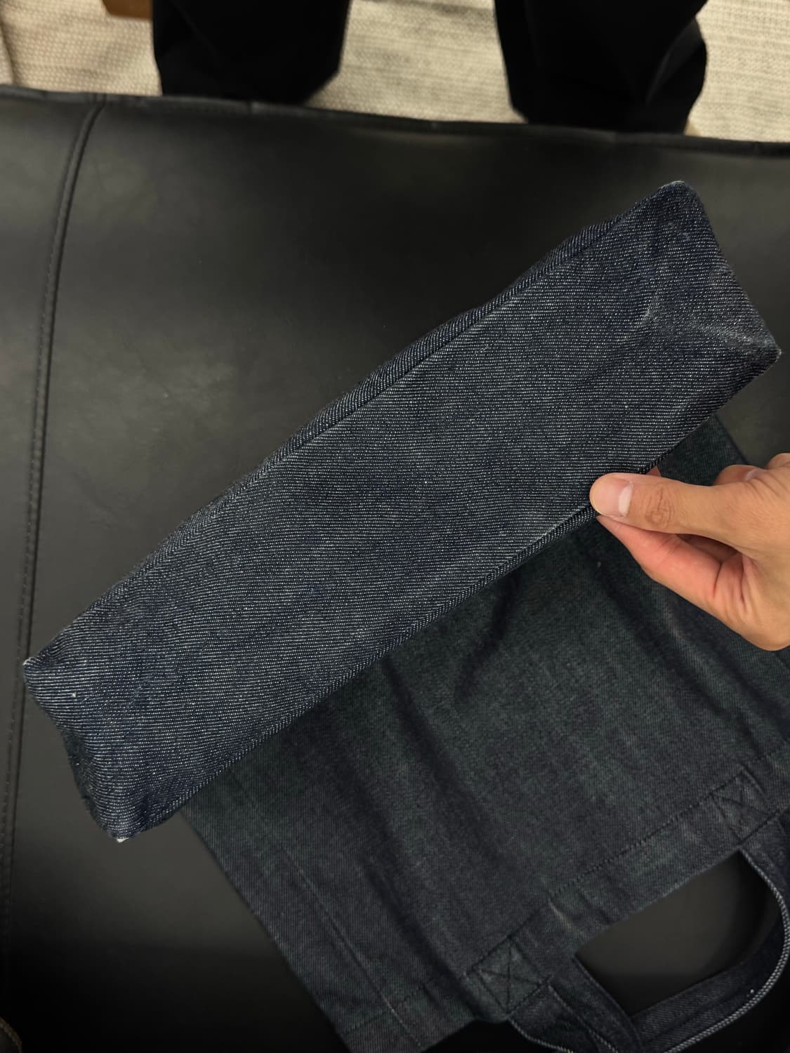 [정품] 아페쎄 인디고 데님 에코백(토트백) 판매 상품이미지3