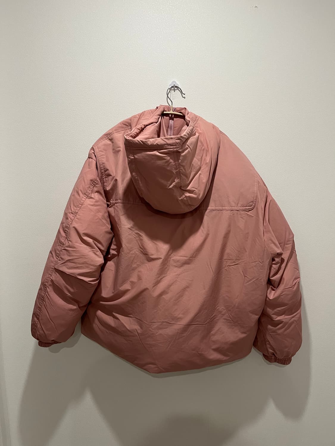 (M) 코드그라피 더플 후드 패딩 페일 핑크 상품이미지3