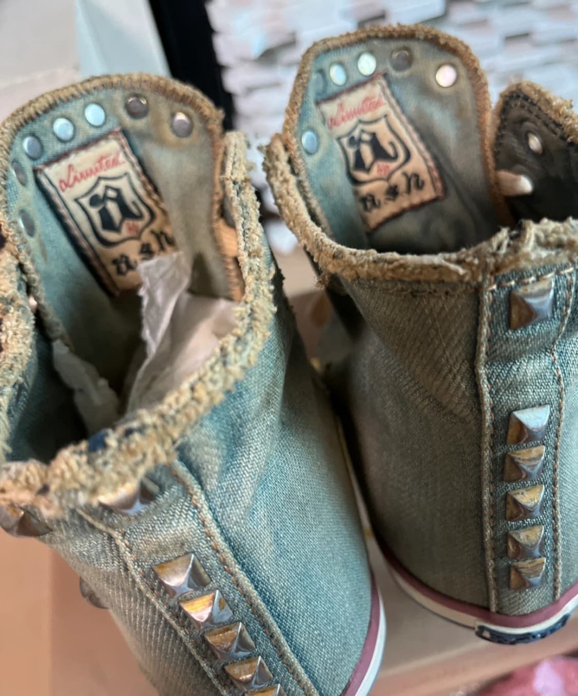 Ash 웨지힐 스니커즈 스터드 데님 상품이미지6