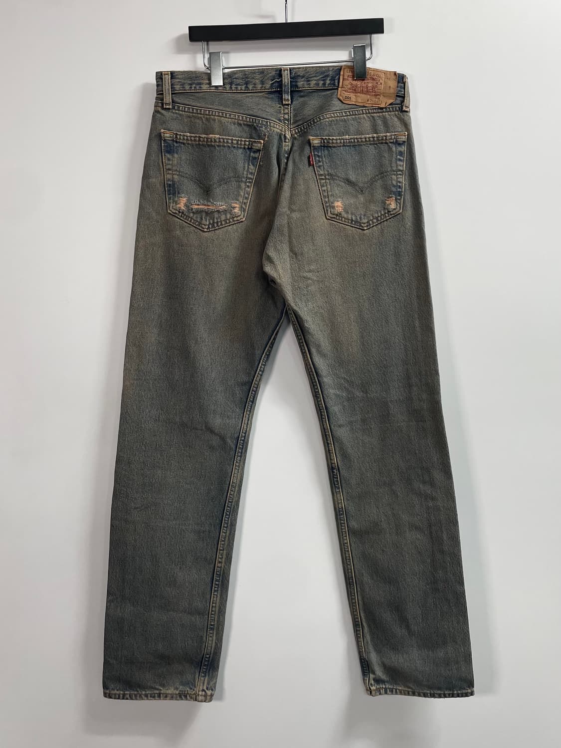 리바이스 501 워시드 디스트로이드 데님팬츠 (onp.151) 상품이미지2