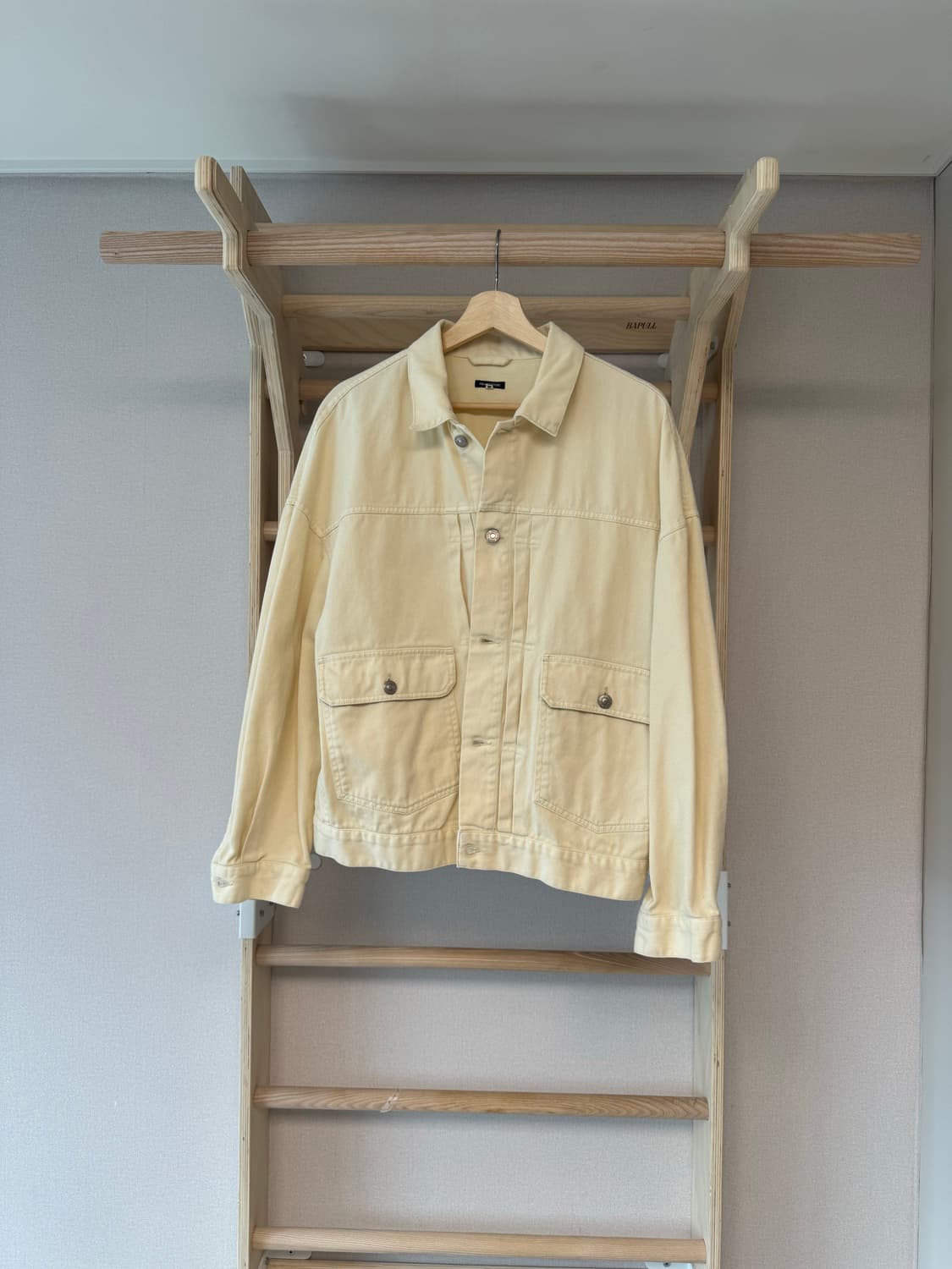 프릭스토어 오버핏 2세대 데님자켓 에크루 오프화이트 색상 봄잠바 봄자켓 상품이미지1