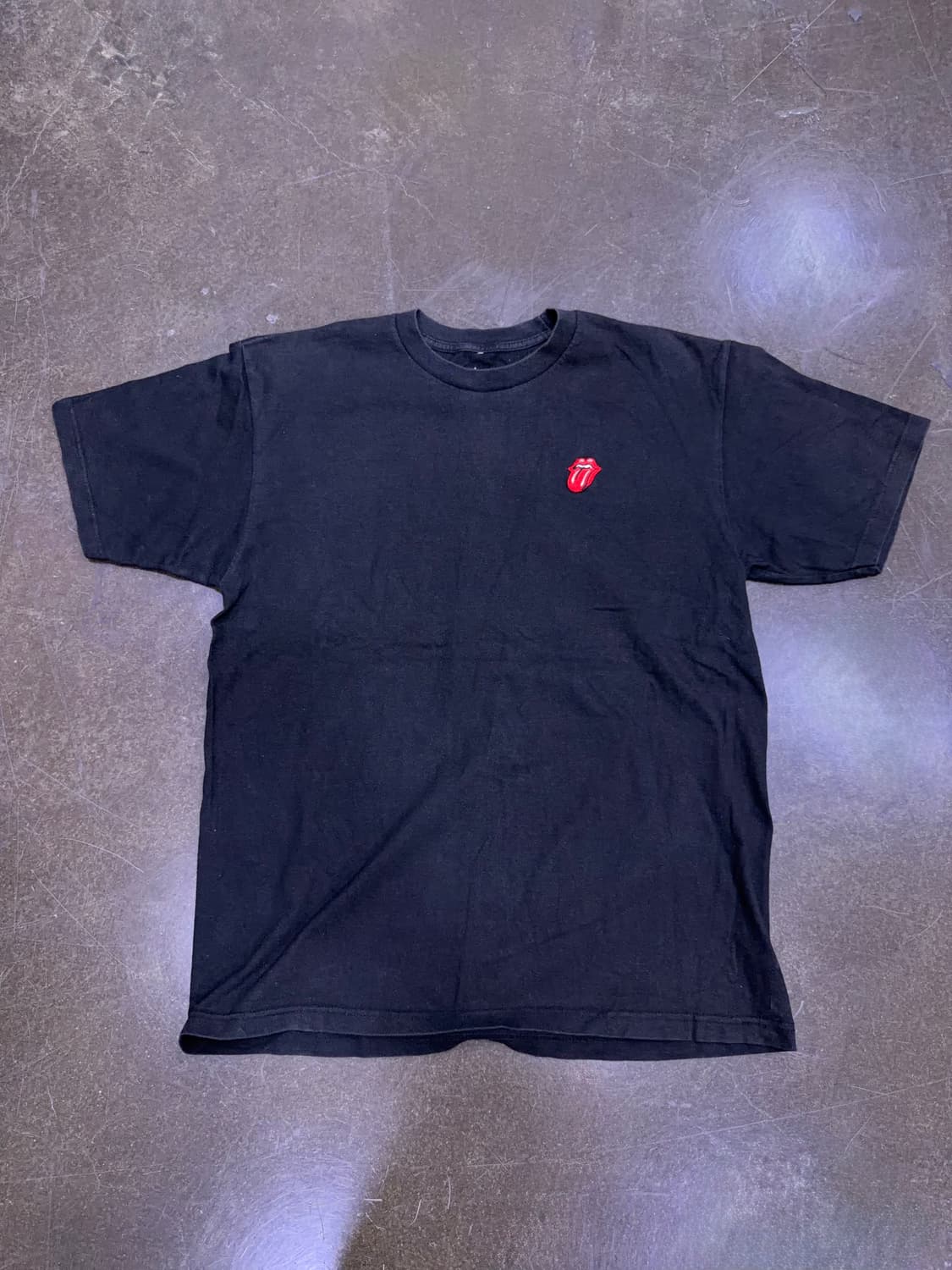 브라바도 롤링스톤즈 로고 패치 루프휠 반팔티 블랙 XL 상품이미지1