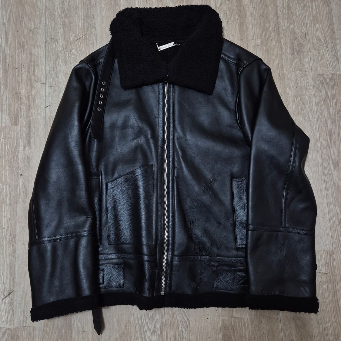 브라운스미스 남성 양털 가죽 무스탕 자켓 XL(105) 상품이미지1