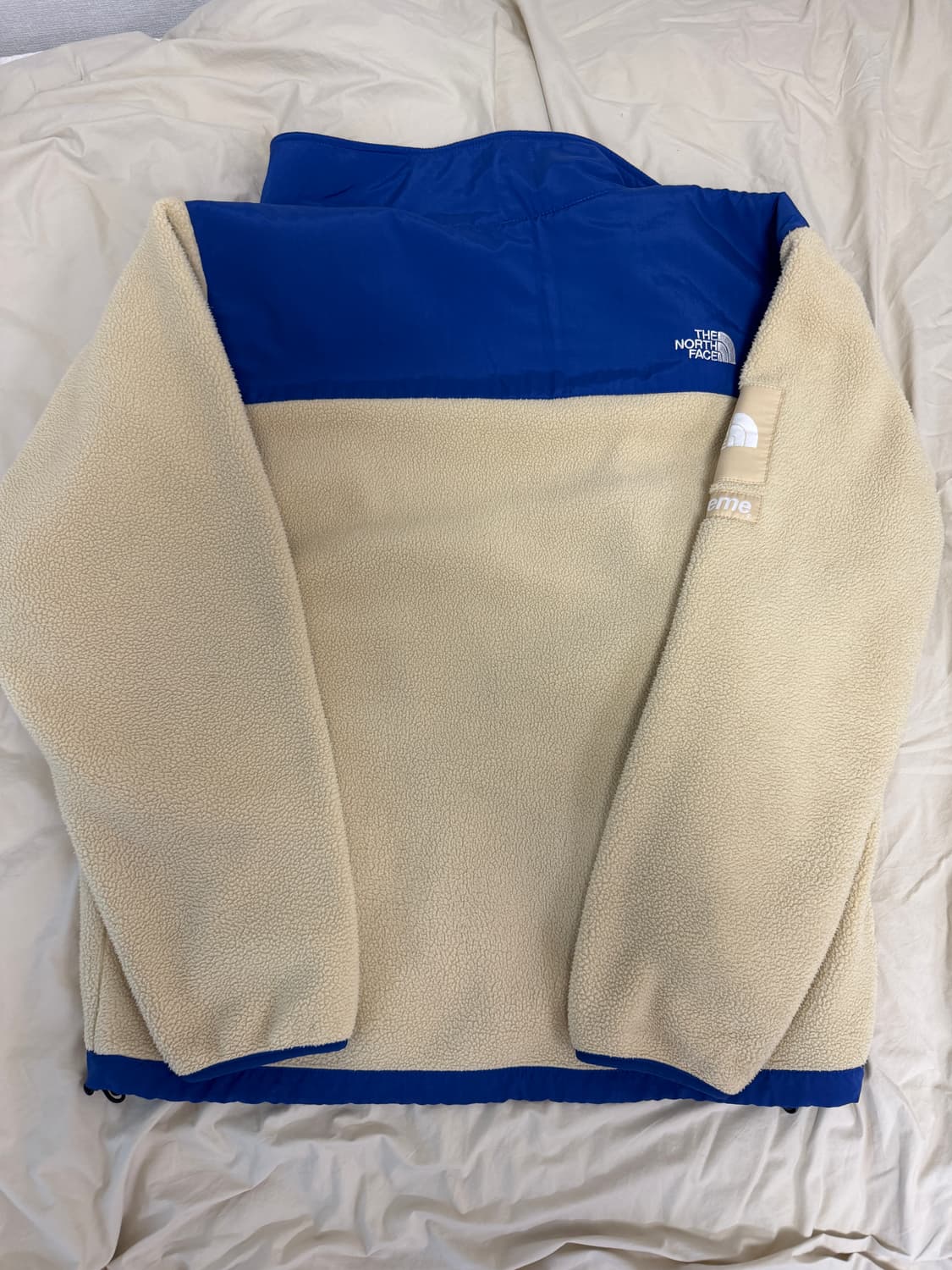 [L] 08fw 슈프림 노스페이스 디날리 후리스 플리스 크림블루 상품이미지2