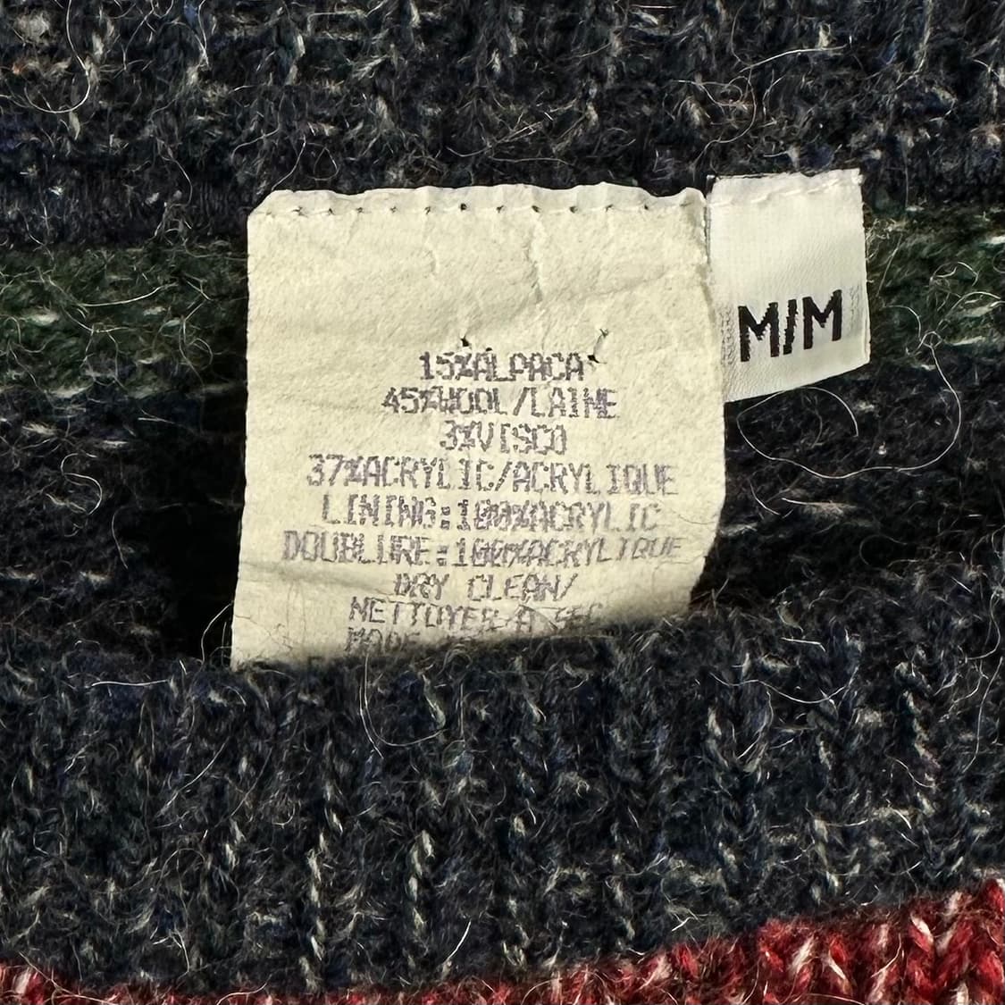 VTG 스트라이프 알파카 혼방 니트 상품이미지6