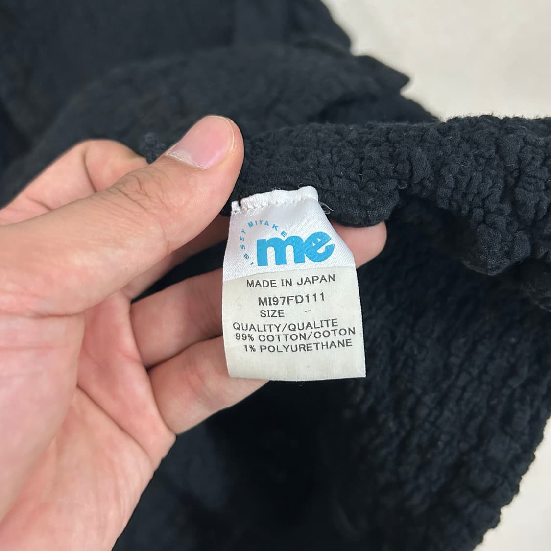  (OS) 이세이미야케 미 딥블랙 크링클 텍스처 자켓 상품이미지7