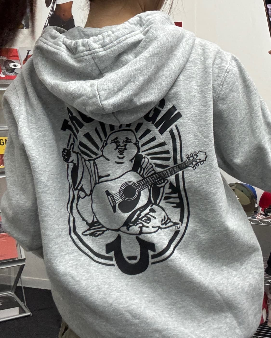 트루릴리젼 백로고 그레이 후드집업 상품이미지3