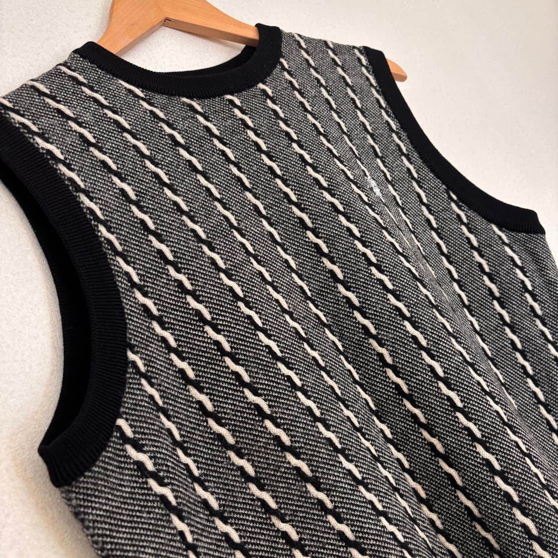 블랙앤화이트 골프 여성 L 니트 베스트 조끼 일본 수입 정품  상품이미지10