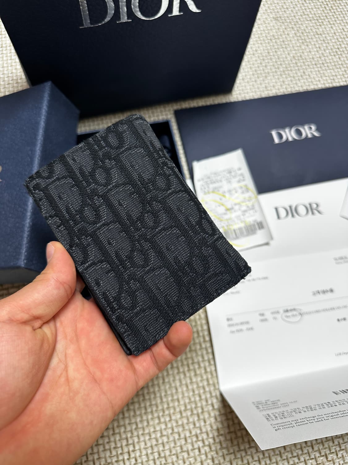 [OS/백화점판] 25ss 디올 오블리크 오거나이저 블랙 풀구성 상품이미지4