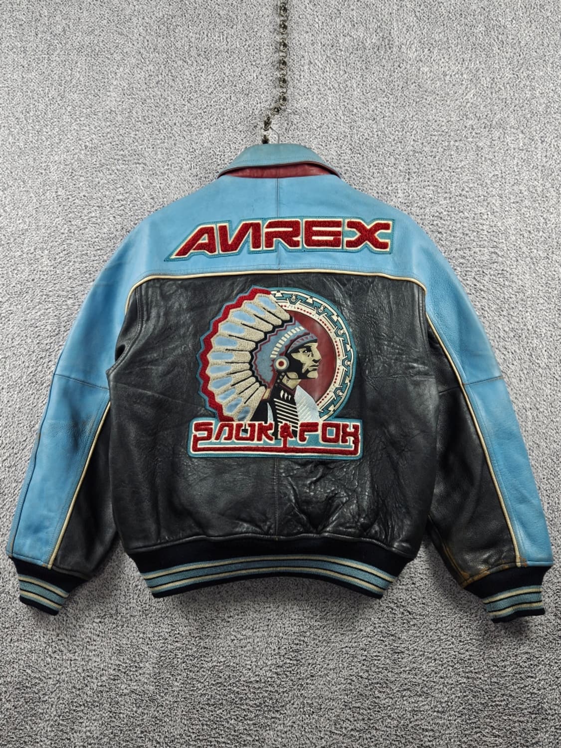 90's 아비렉스 스넉&폭스 인디언컨트리 가죽 자켓 (M) / 10976 상품이미지1