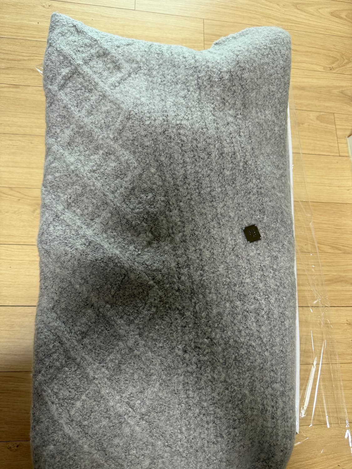 트리밍버드 슬리브 슬릿 보트넥 니트 (그레이) 상품이미지8