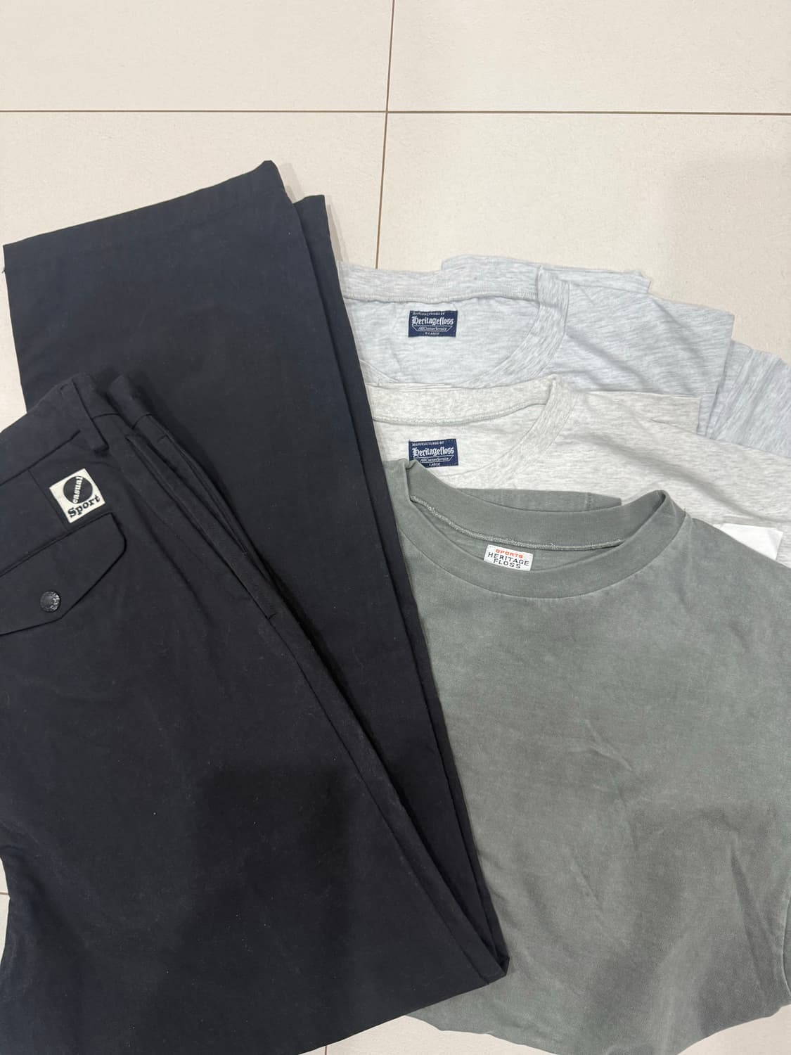 헤리티지 플로스 퀵 드라이 나일론 팬츠 블랙 상품이미지1