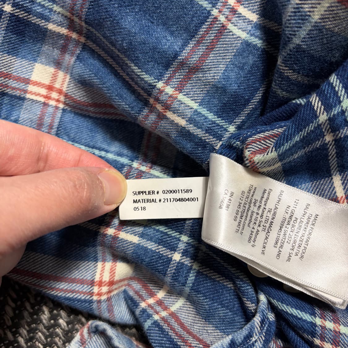 폴로 빈티지 체크 셔츠(S) 상품이미지7