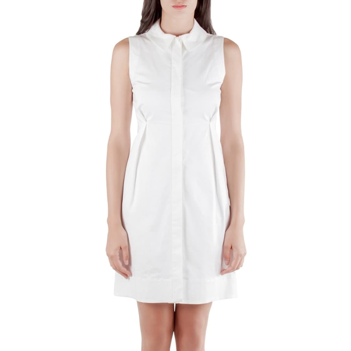 질샌더 슬리브리스 셔츠 원피스 상품이미지1