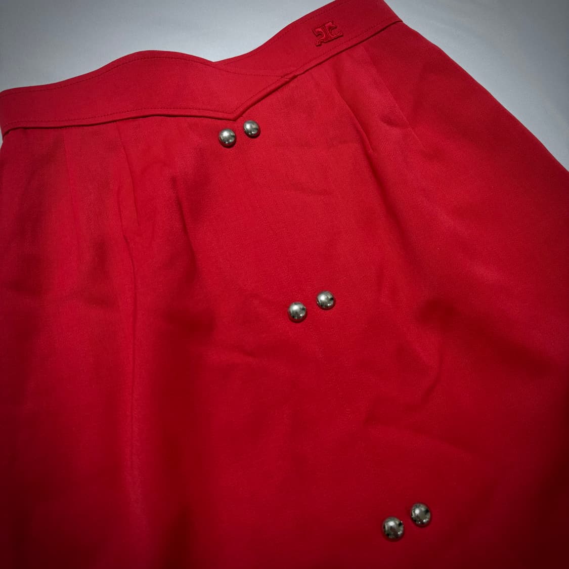 90s Courrèges Red Button Skirt 상품이미지6