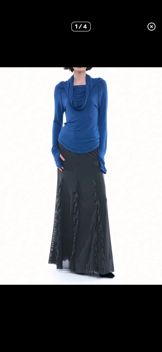 파르티맨토 맥시 차콜 스커트 상품이미지1