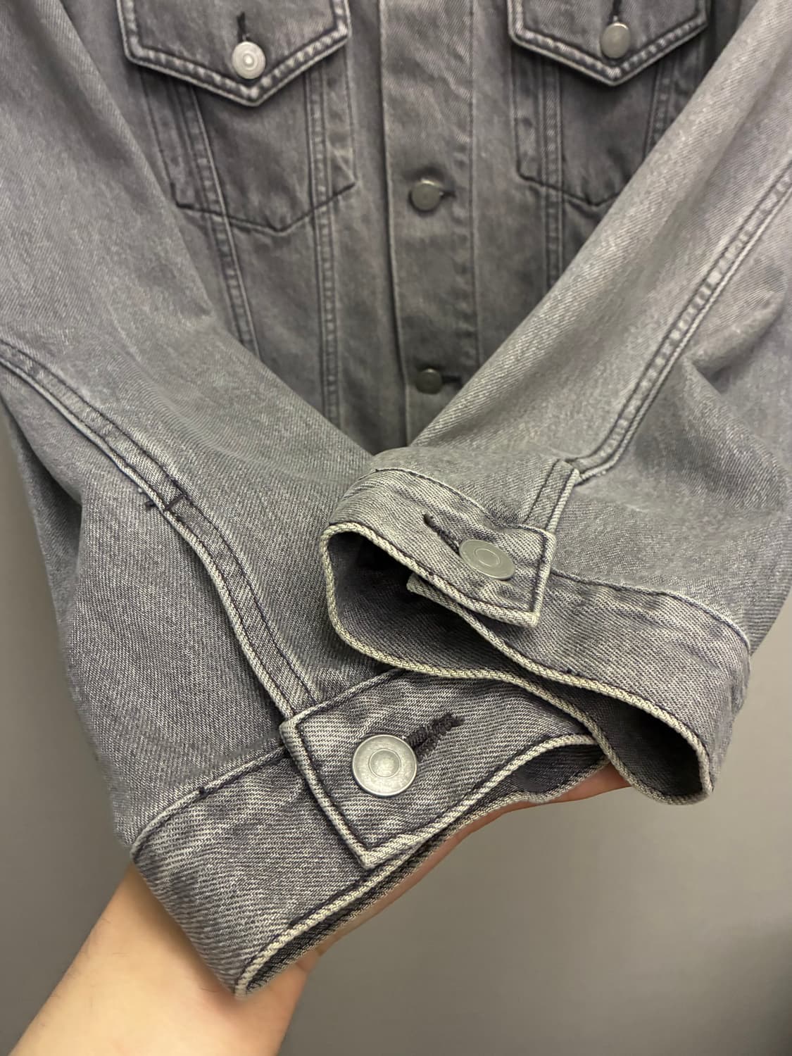 (XL)토니웩 콘 데님 3타입 트러커자켓 데님자켓 워시드그레이 흑청 상품이미지5