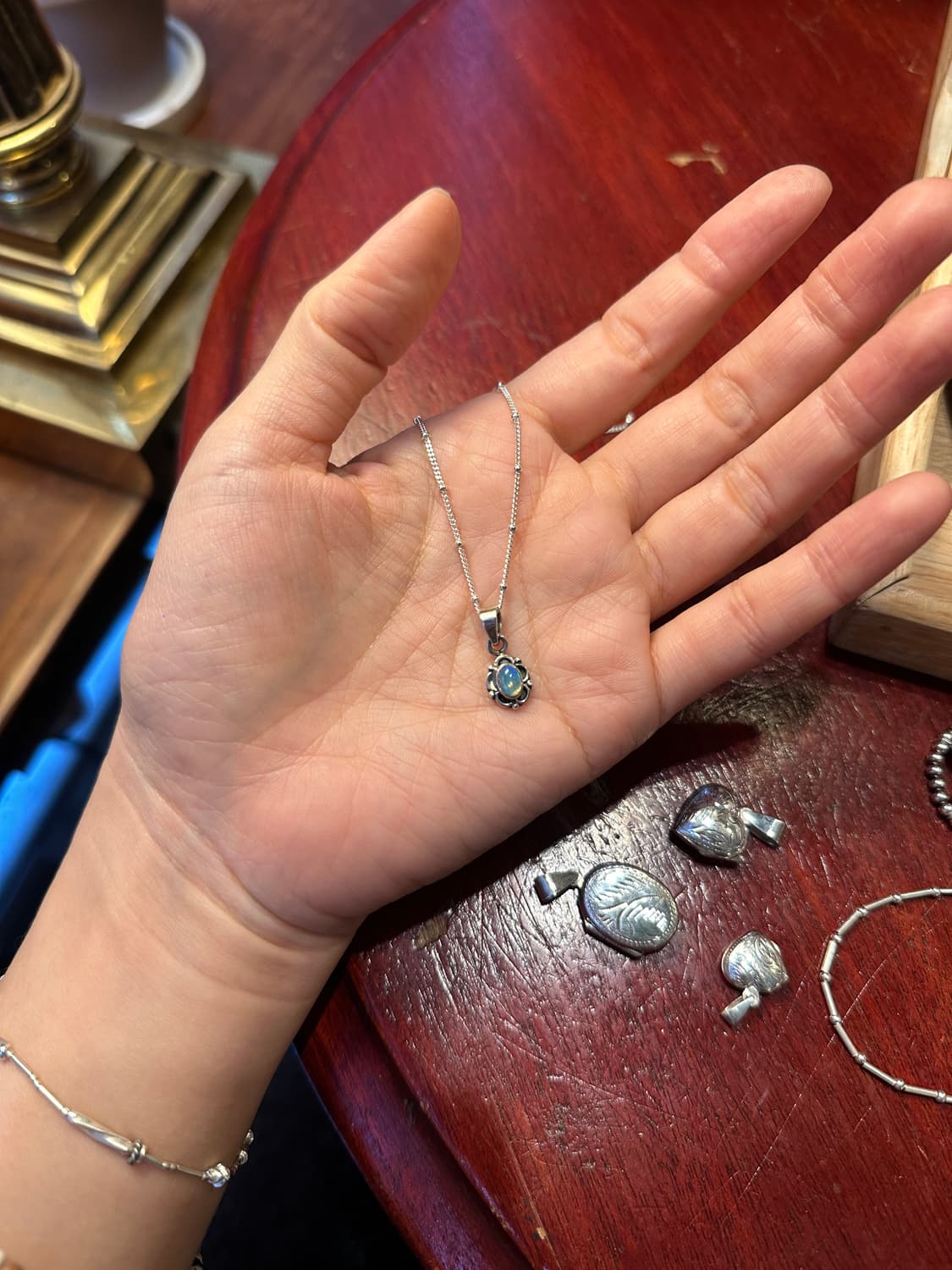 Opal 925silver necklace 상품이미지3