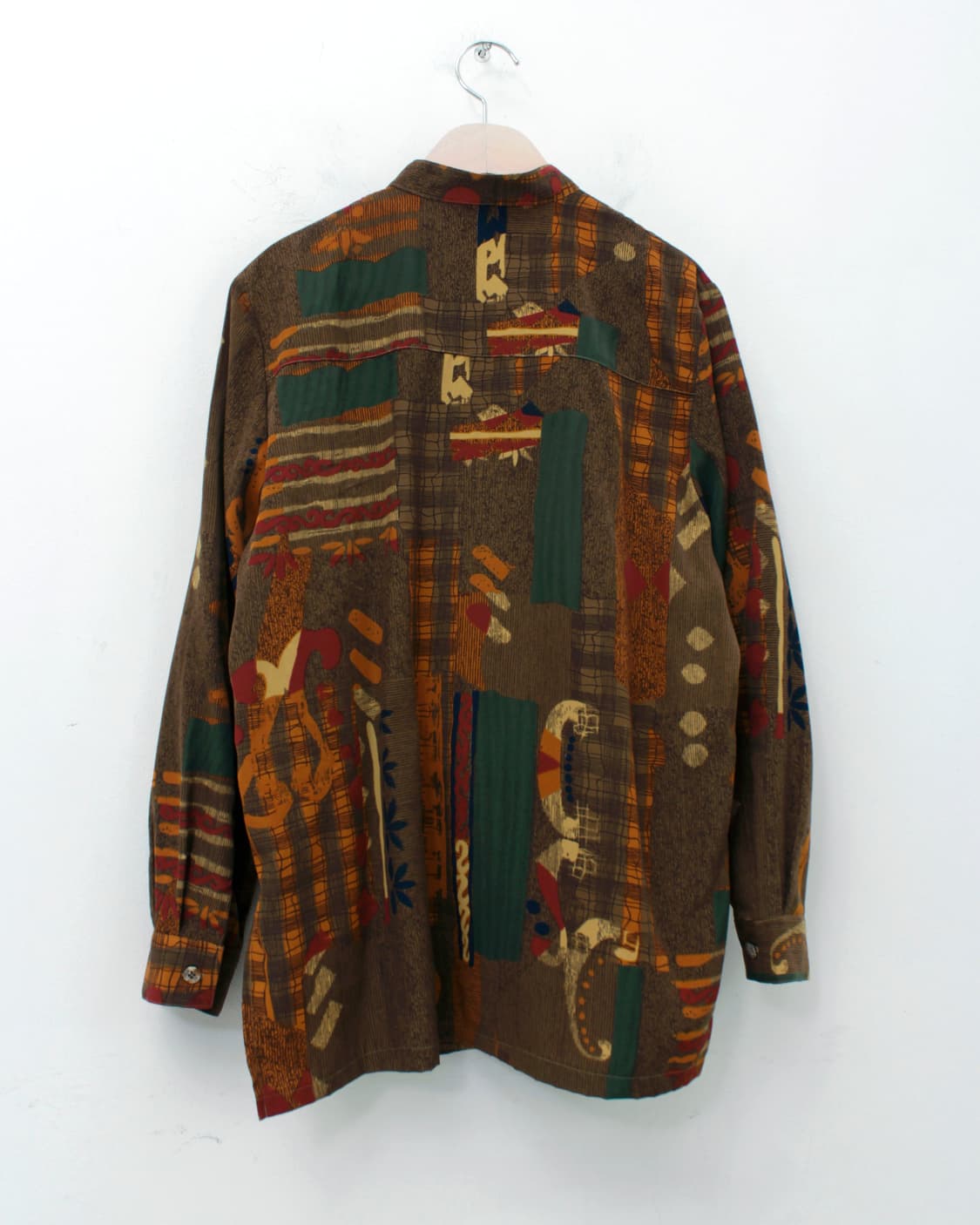 일본 빈티지 에스닉 패턴 차이나 카라 넥 블라우스 상품이미지5