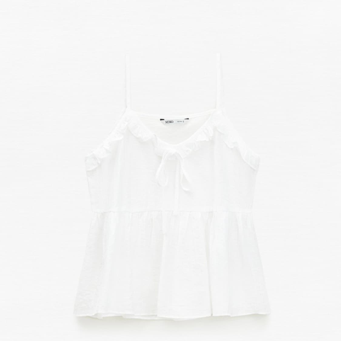 미쏘 리본 프릴 뷔스티에 아이보리 M 상품이미지1