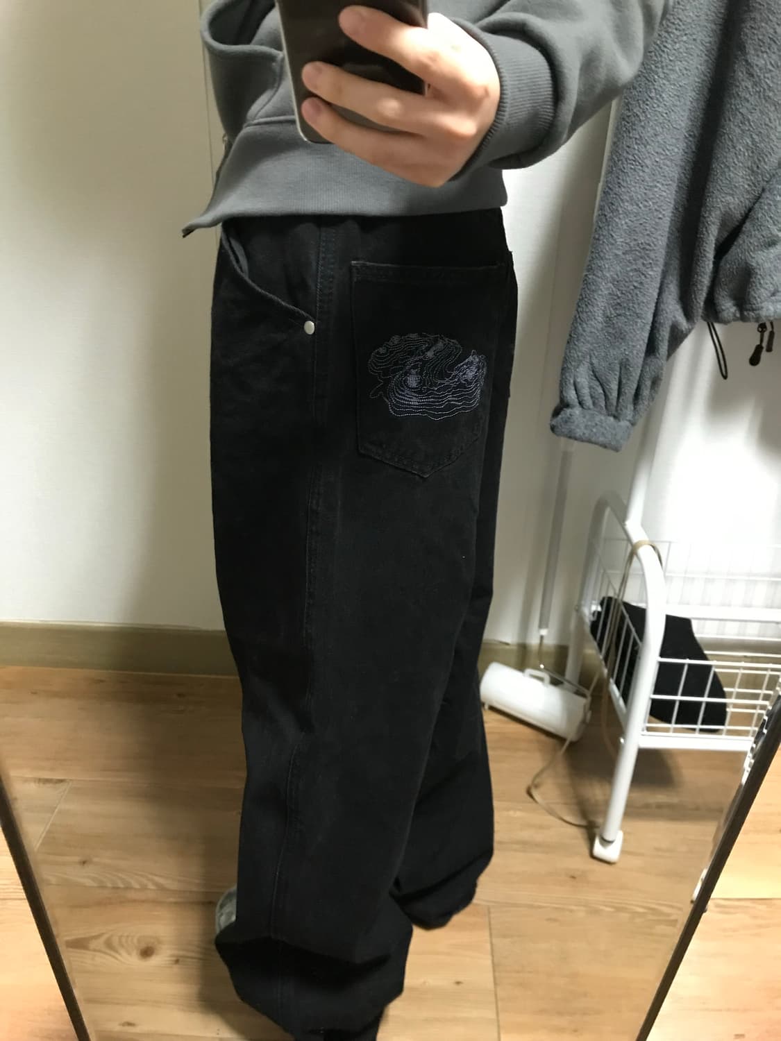 스웨이드 블랙팬츠 상품이미지3