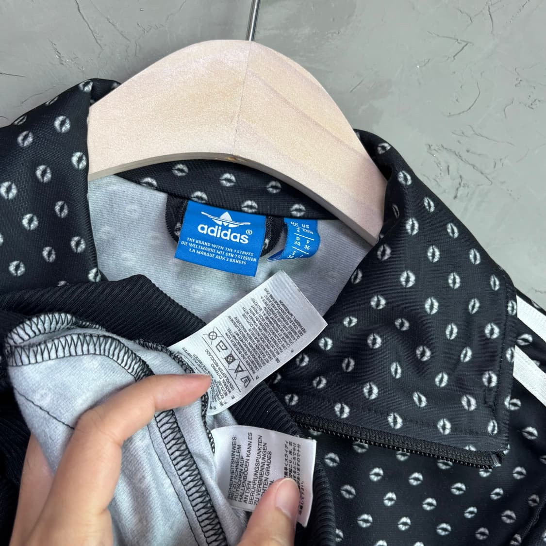 아디다스 파어이버드 백로고 져지 트랙탑 립 패턴 상품이미지3