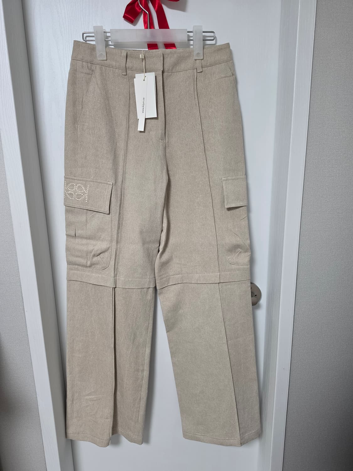 기준 코튼 카고 팬츠 라이트베이지 m 새상품 (기장수선ㅇ) 상품이미지1