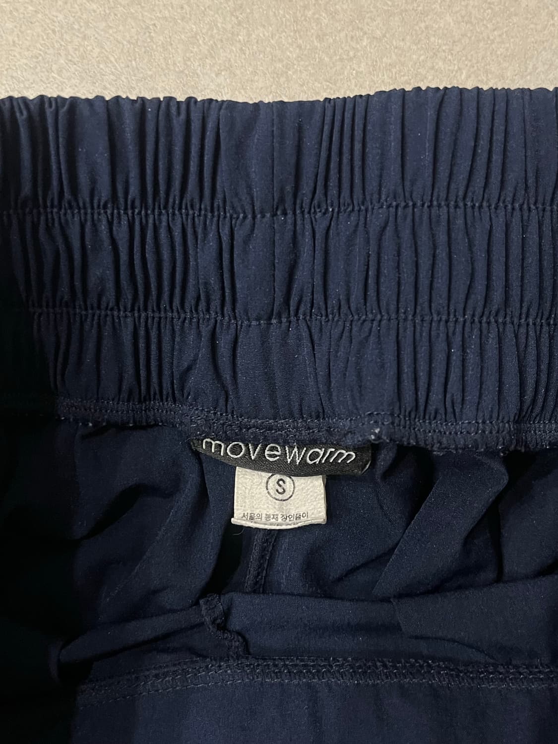 무브웜 하프 밴딩 팬츠 s 네이비 상품이미지4