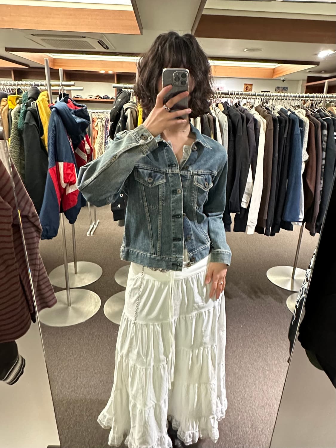 XS)EDWIN 빈티지 여성 트러커 데님 자켓 상품이미지1