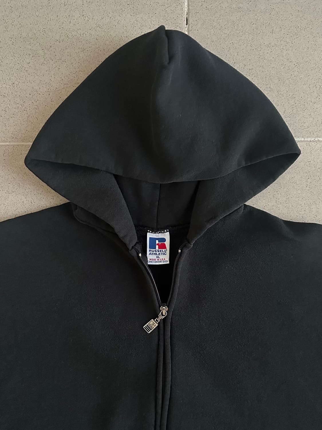 90s 빈티지 러셀 후드집업 블랙 XL USA 상품이미지4
