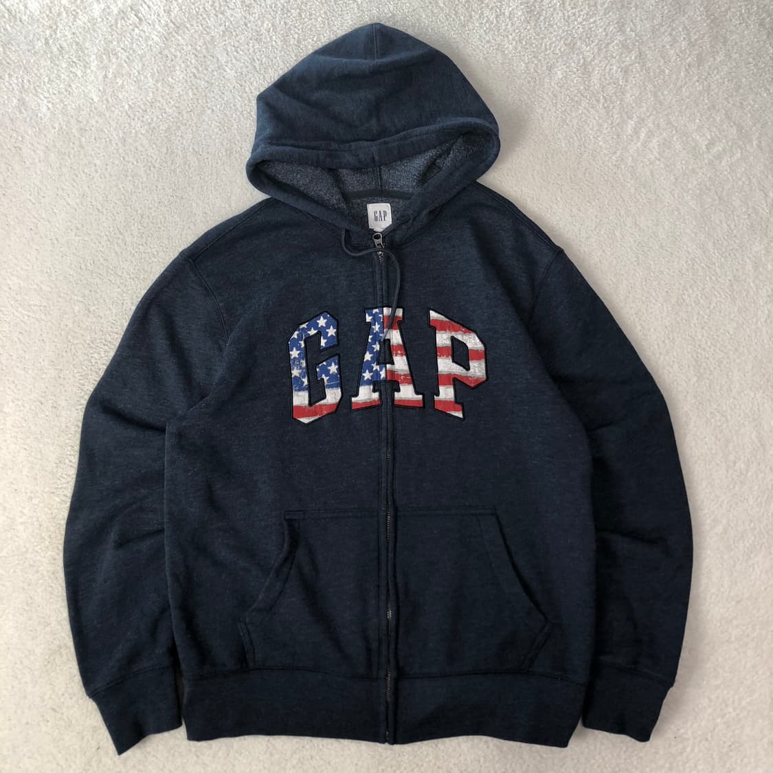 갭 성조기 로고 후드집업 상품이미지1
