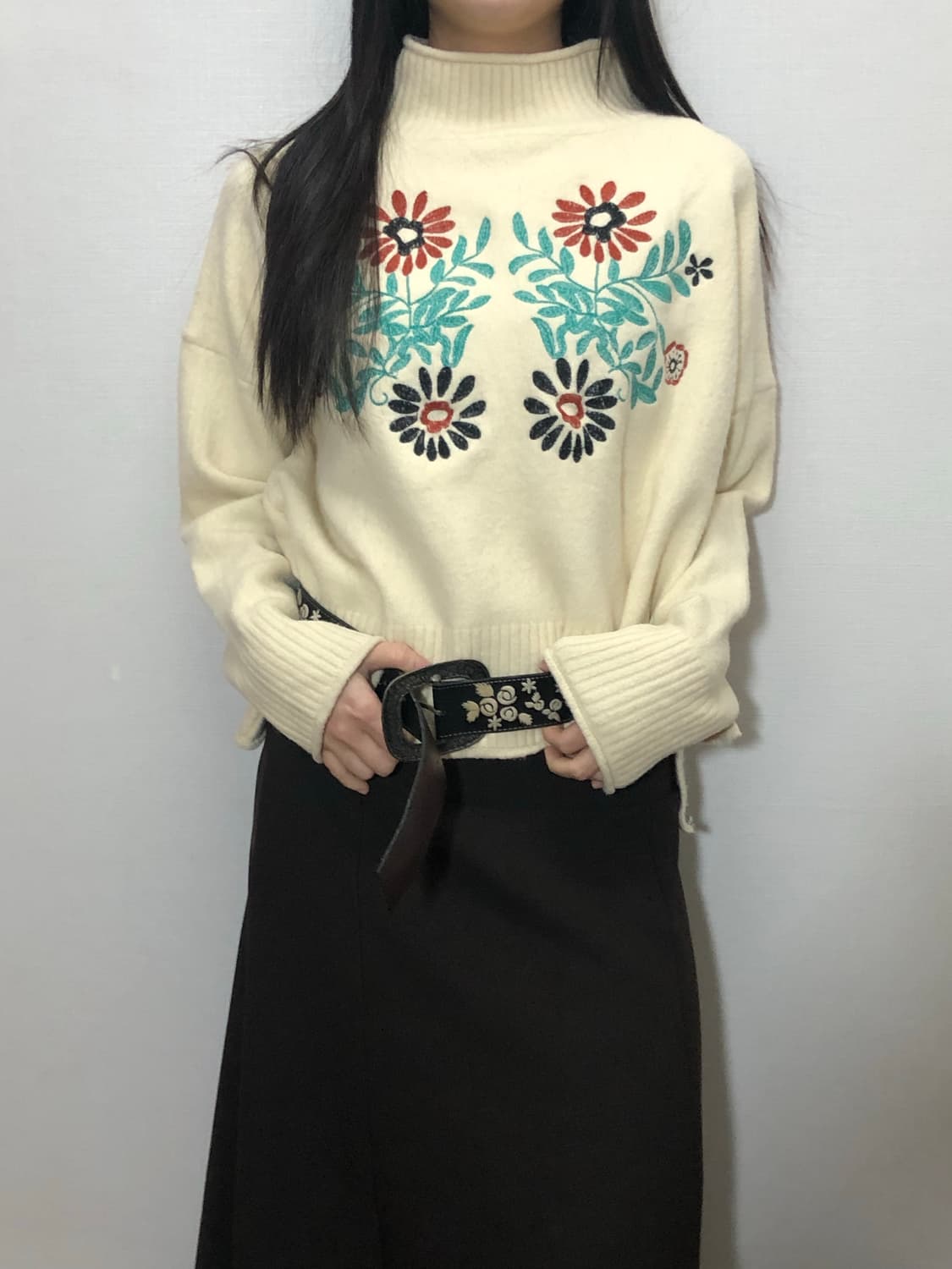 빈티지 아이보리 히피 니트 상품이미지1