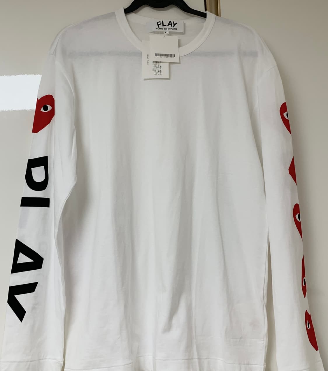 (새상품) 꼼데가르송 플레이 멀티 하트로고 롱슬리브 XL 긴팔티셔츠 상품이미지2