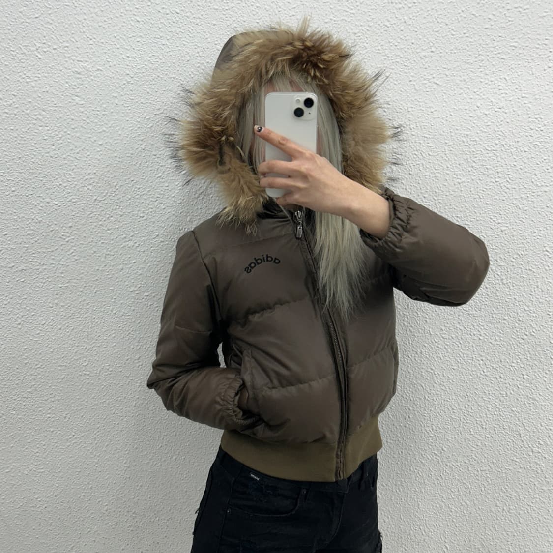 아디다스 울프죠 브라운 가죽 패딩 85 상품이미지3