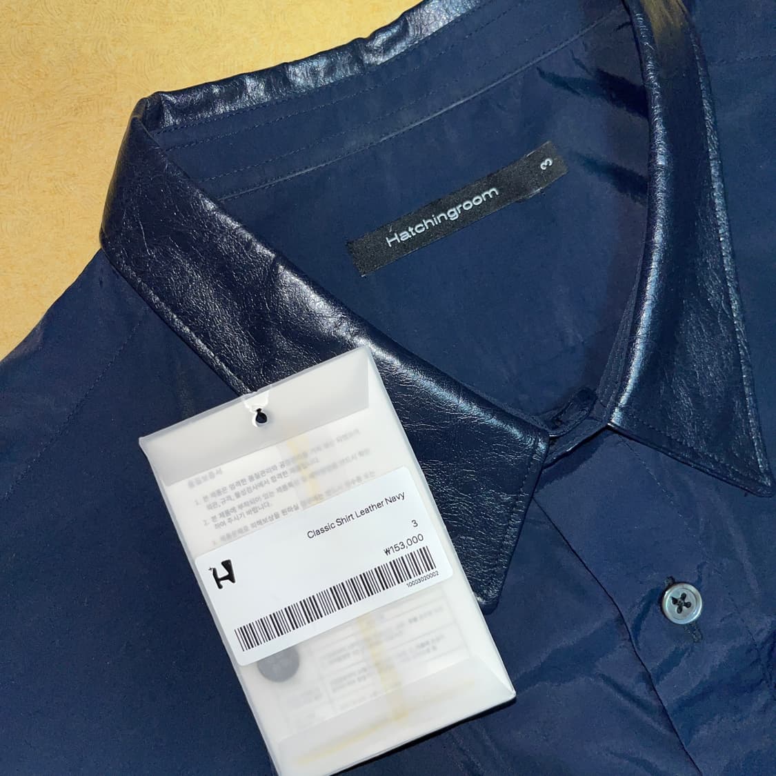 해칭룸 Classic shirt leather navy 3 상품이미지1