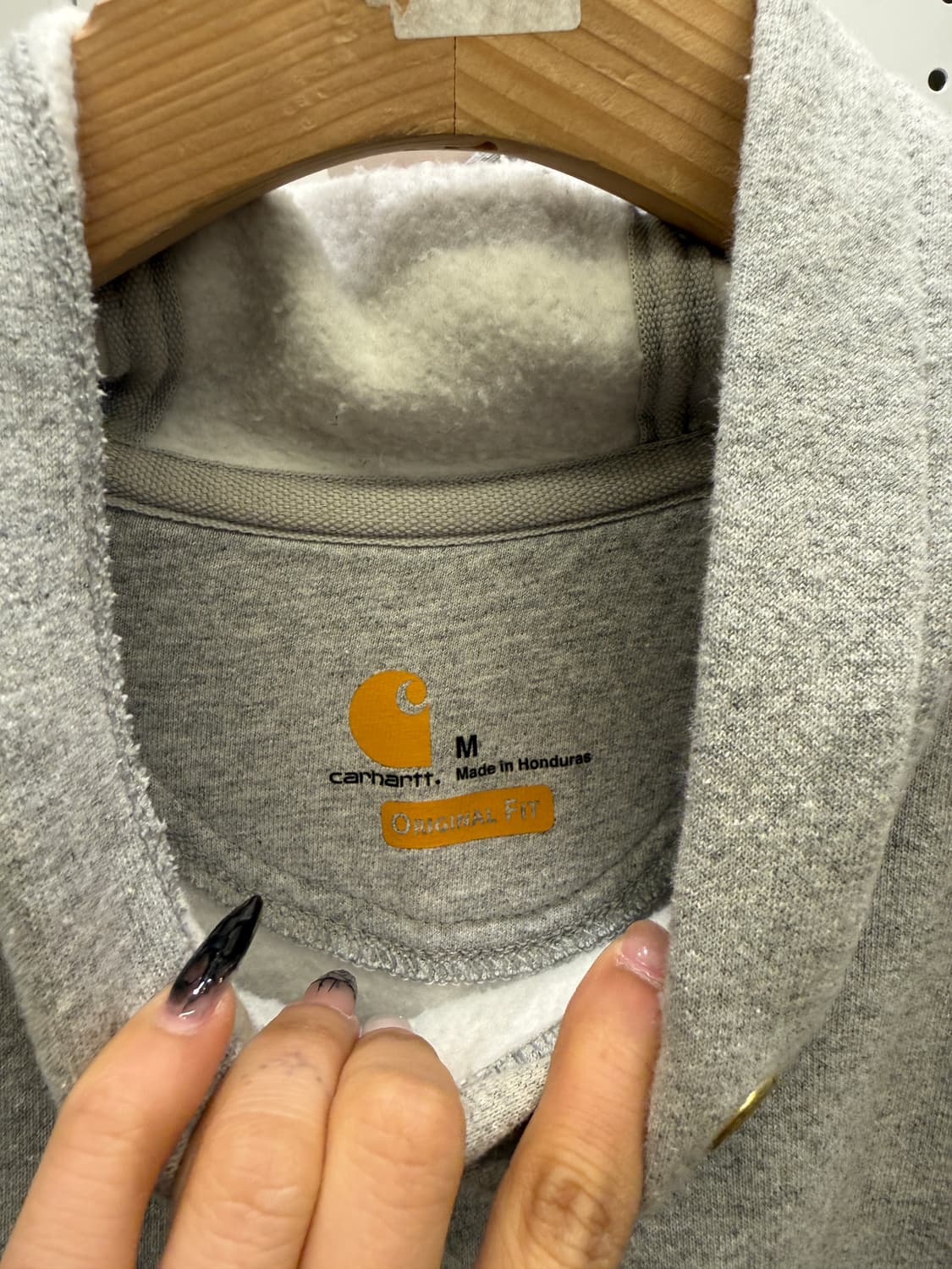 칼하트 로고 패치 후드티 그레이 U977 상품이미지5