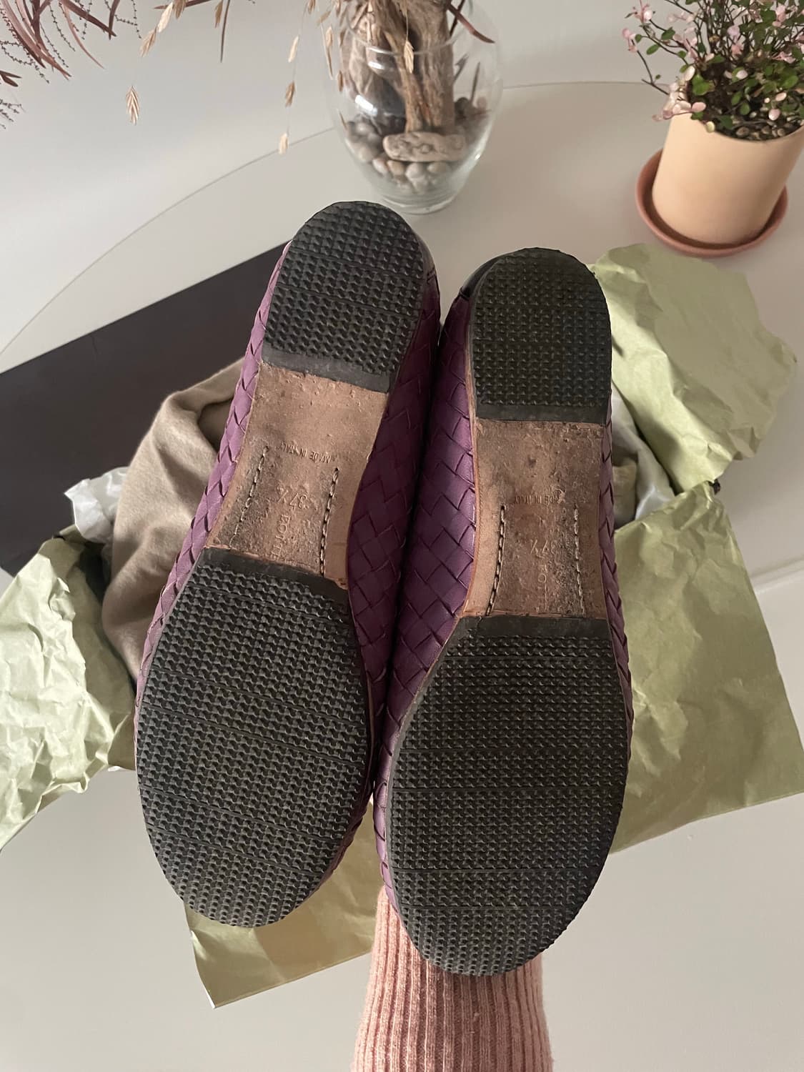 (풀셋) 보테가베네타 인트레치아토 위빙 플랫슈즈 38 상품이미지8