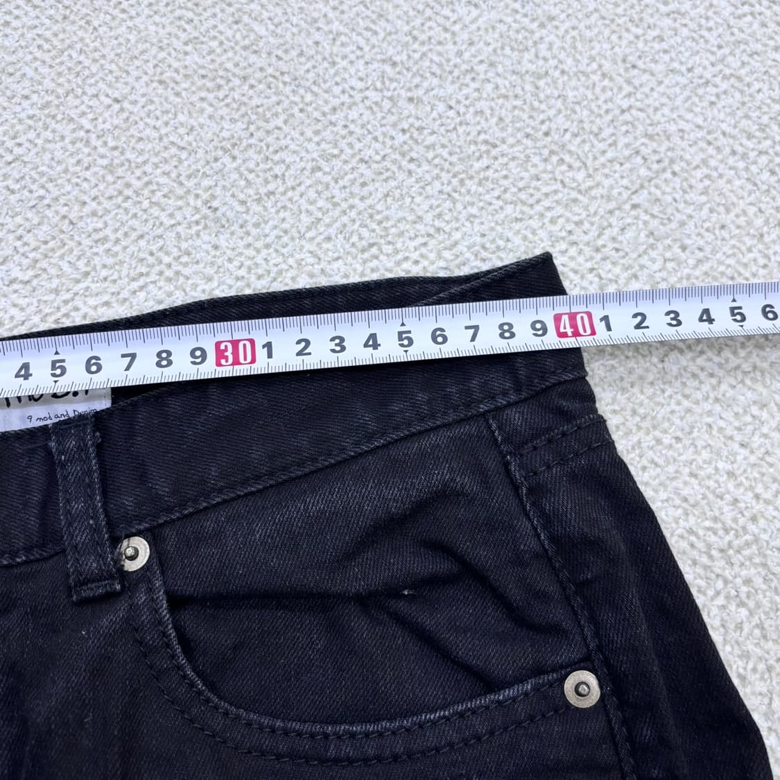 32 모드나인 블랙 데님 팬츠 0428E 상품이미지5