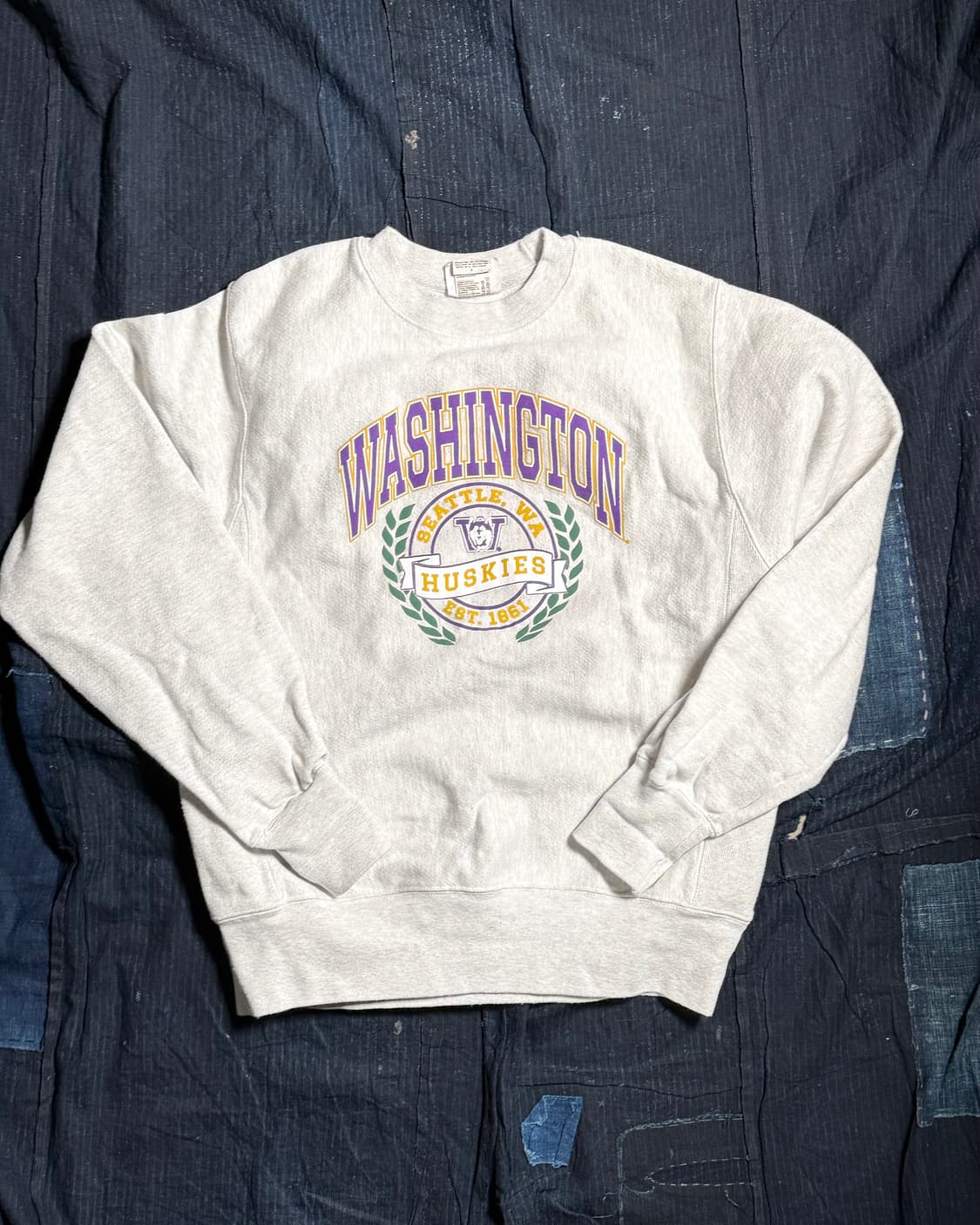 00‘s 챔피온 리버스위브 워싱턴 허스키 스웻셔츠 S 상품이미지1