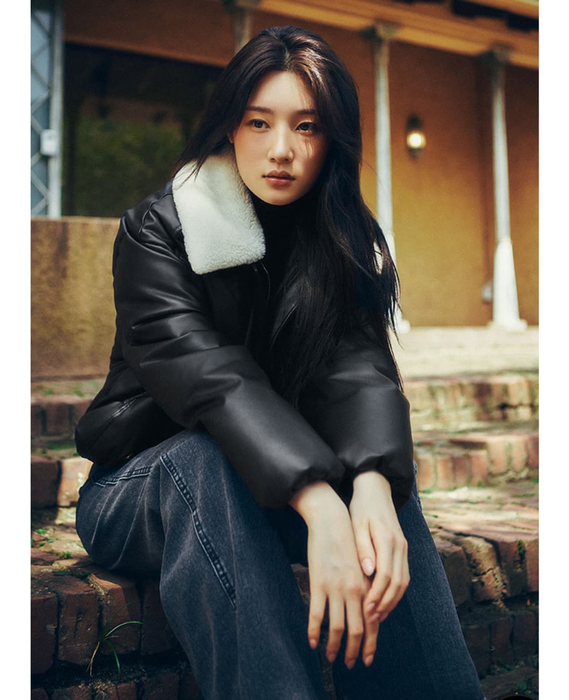 온앤온 퍼카라 레더 구스다운 블랙 상품이미지1