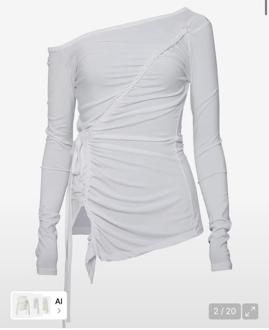 플레어업 Twisted One-Shoulder Long Sleeve 상품이미지1