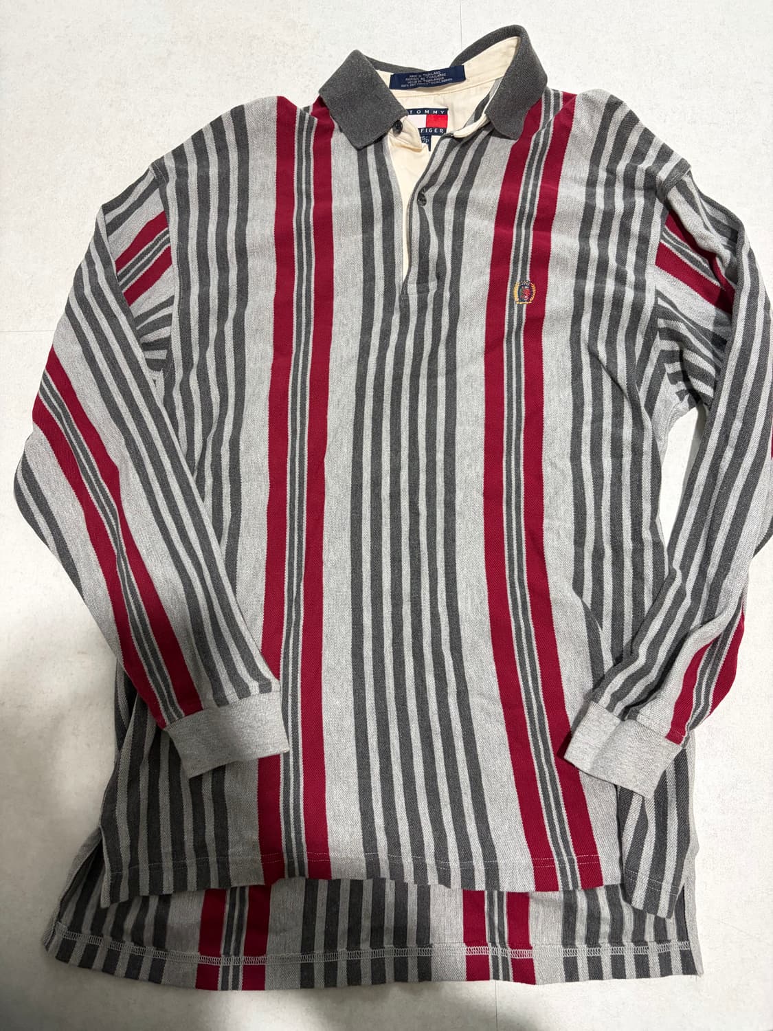 타미힐피거 올드스쿨 슬림핏 카라 긴팔티 95-100 상품이미지1